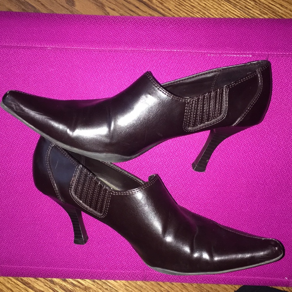 Merona Espresso Brown Manmade Booties, 7-1/2